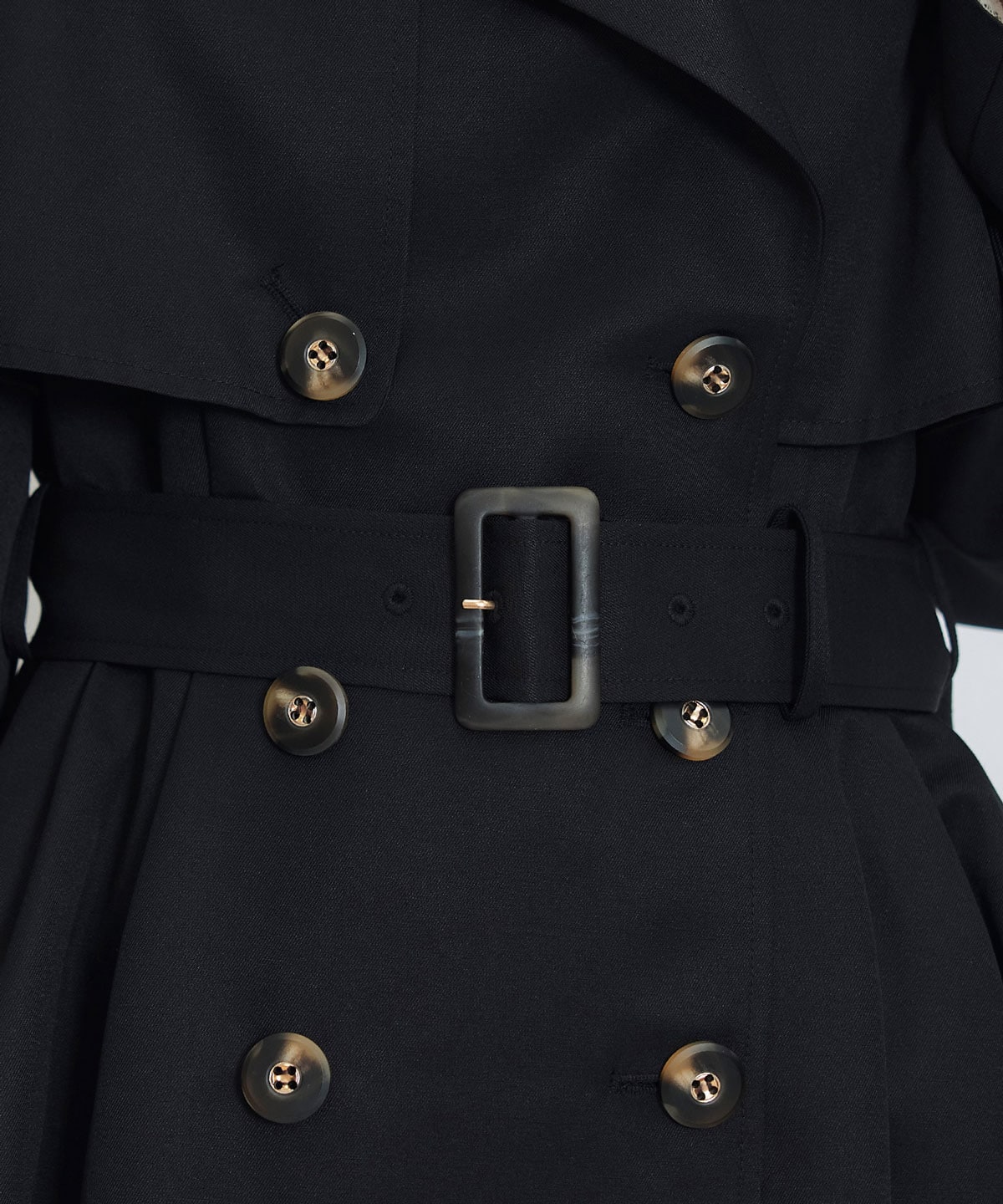 ウエストベルトショートトレンチコート