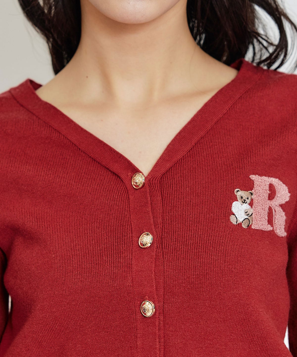 【2/13(金) 昼12時発売開始】AzelyハートVネックカーディガン