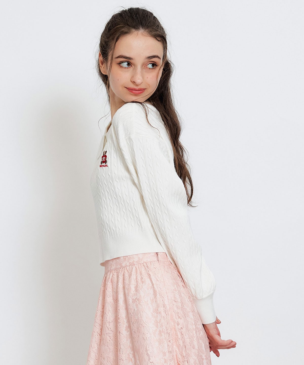 【2/13(金) 昼12時発売開始】Azelyハートミニケーブルポロニット