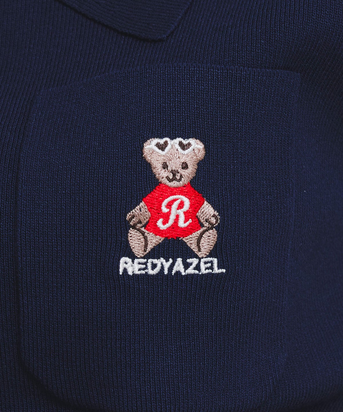 Azelyポロニットノースリーブプルオーバー