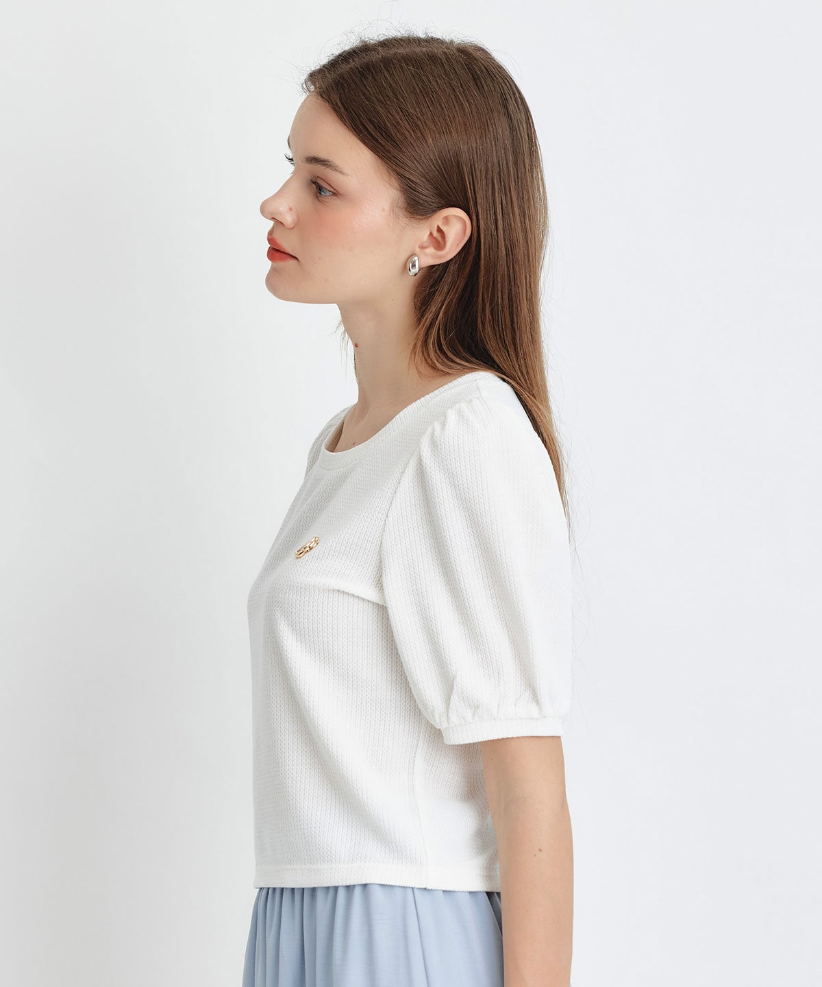 ジャガードカットロゴプルオーバー