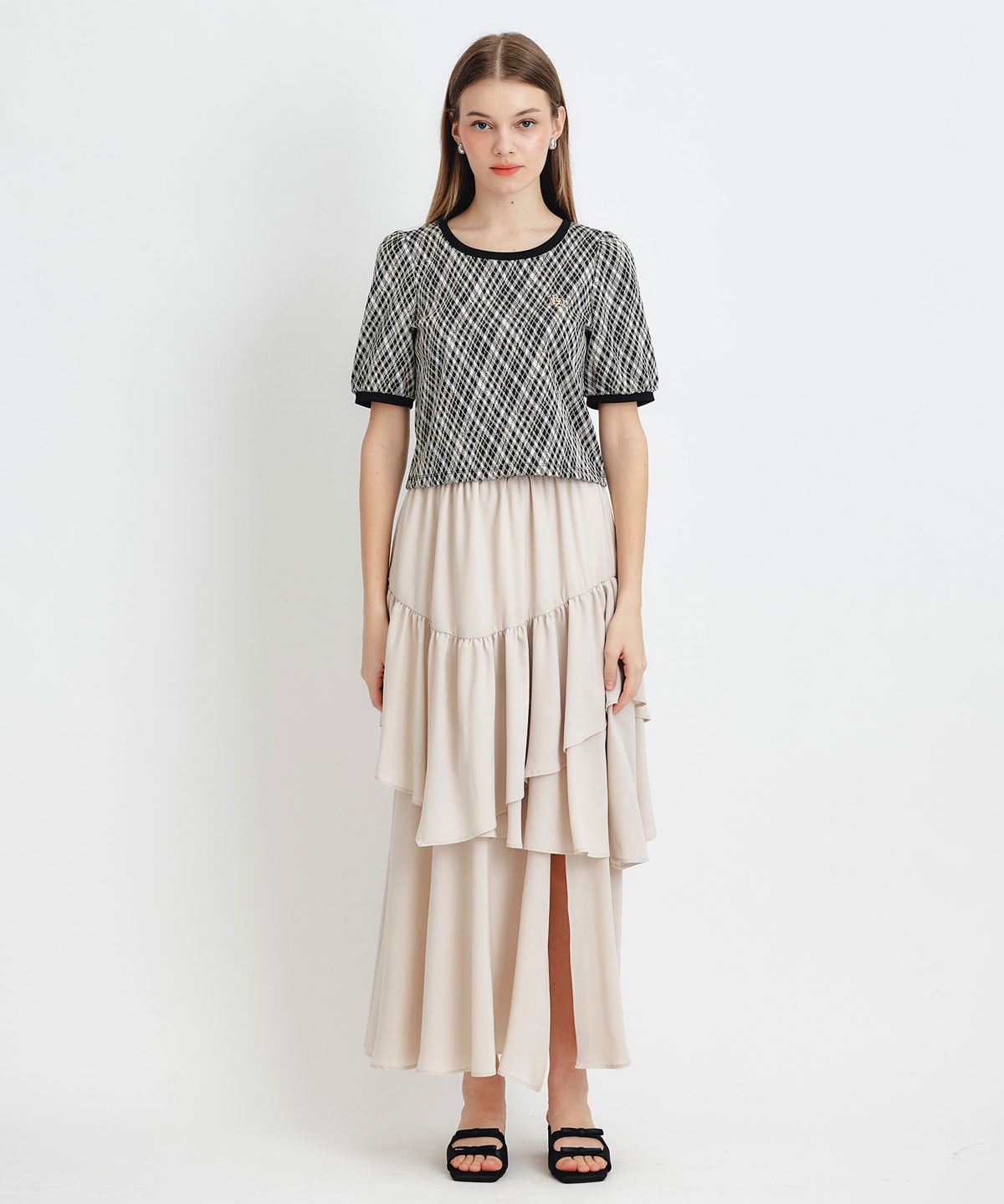 ジャガードカットロゴプルオーバー