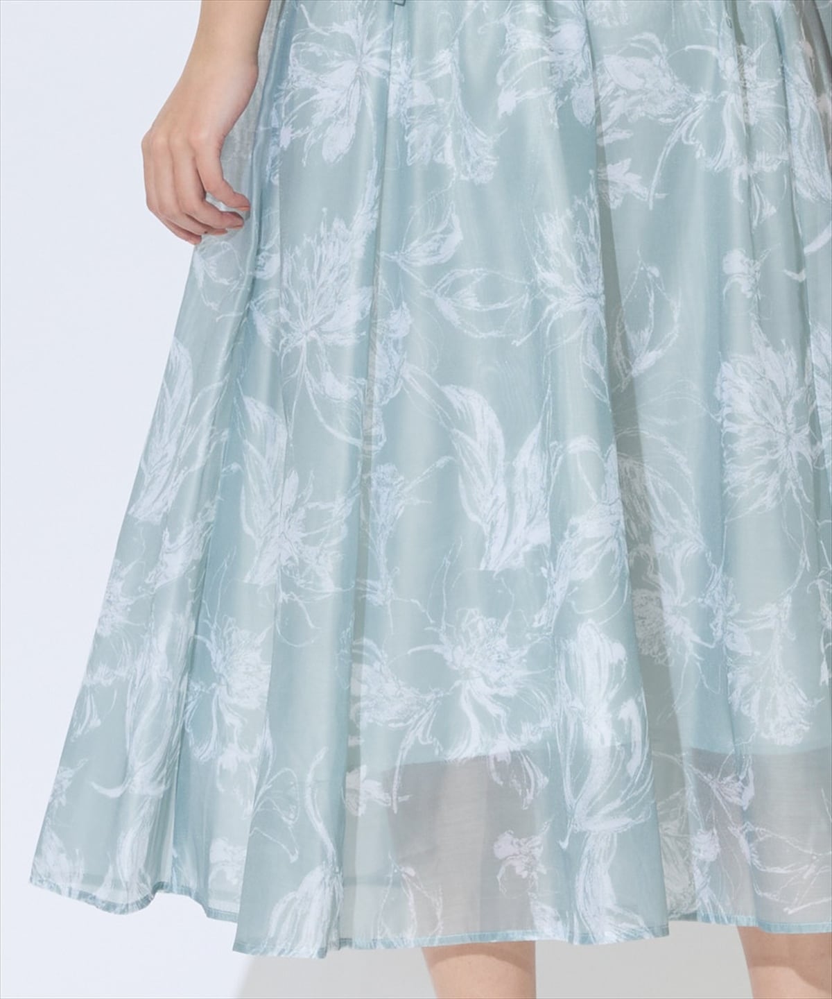 オリジナルシアースモーキーフラワーフレアスカート