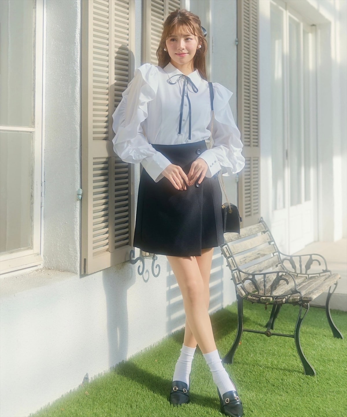 ラップ風セミフレアミニスカート