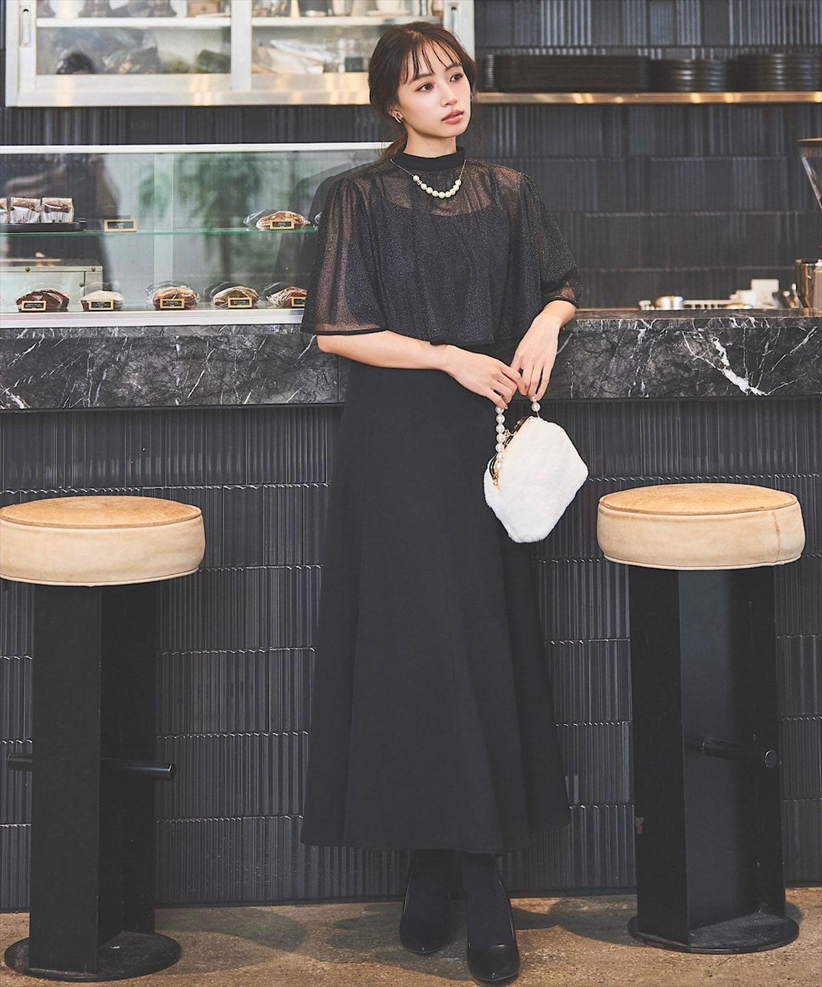 ラメチュールボレロセットアップフレアドレス