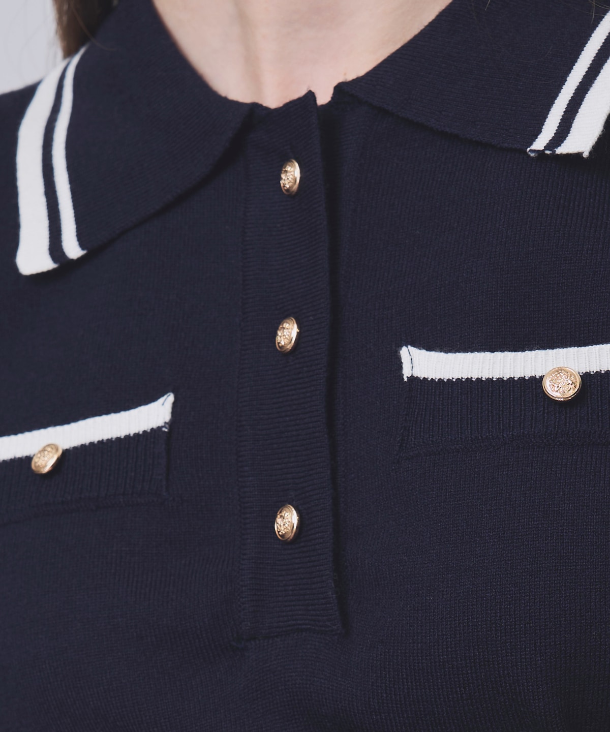 【1/23(Fri)発売】配色ポロニットミニワンピース