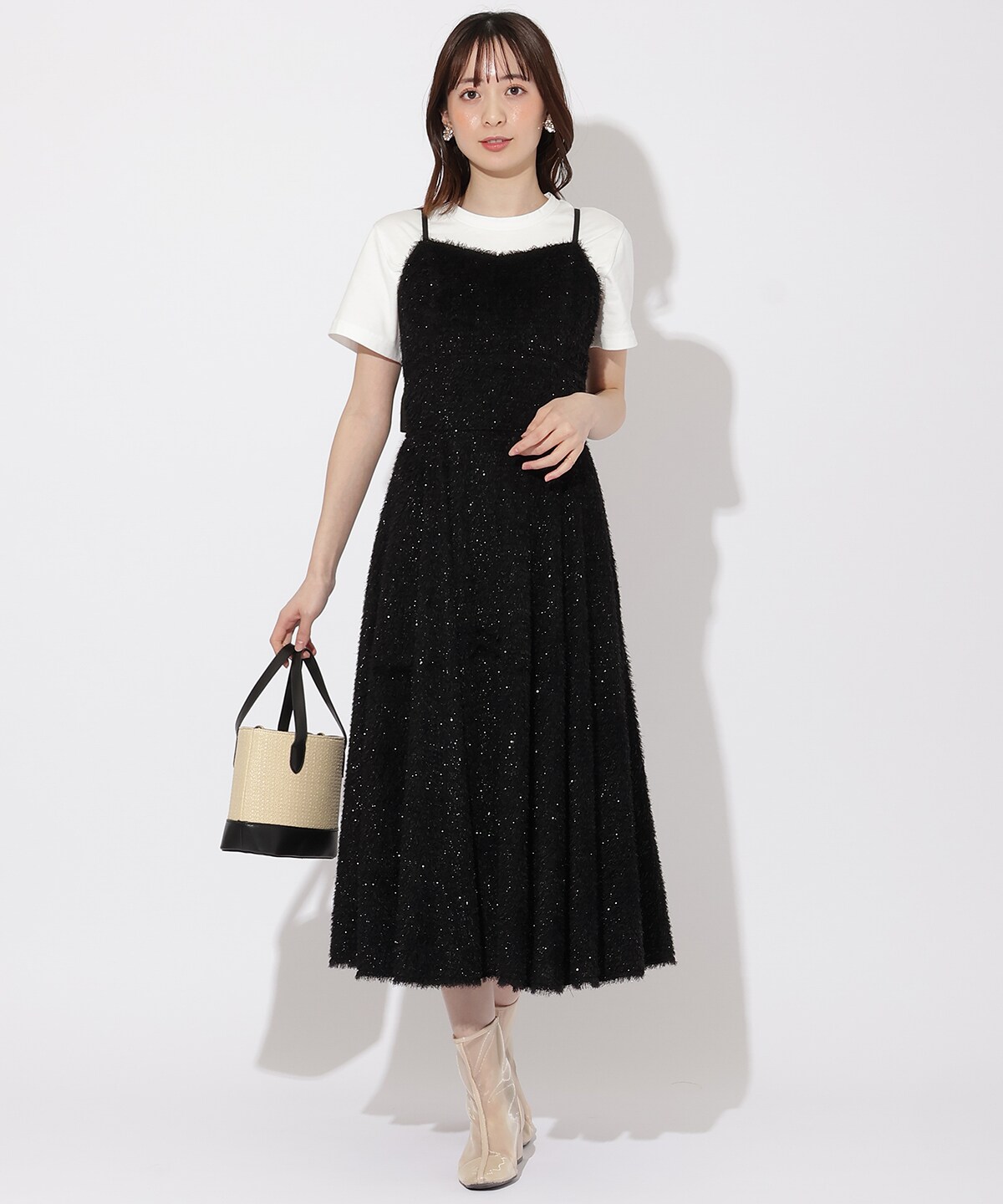 フリンジキャミワンピース