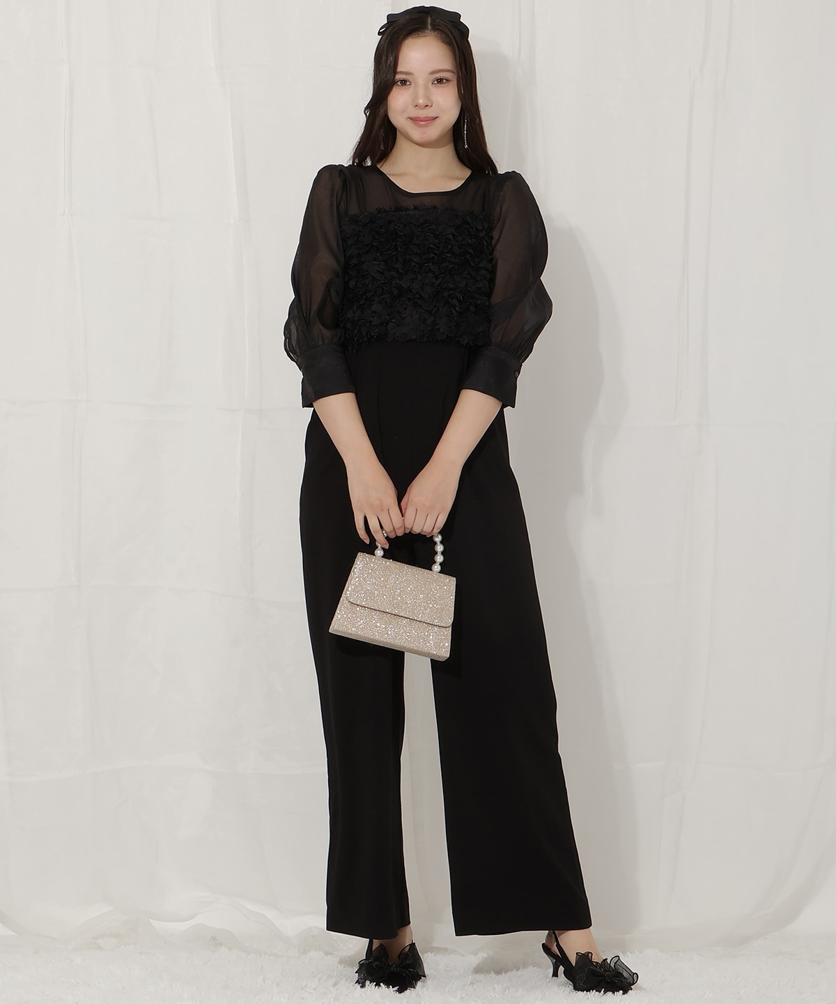 ビスチェ付きオールインワン