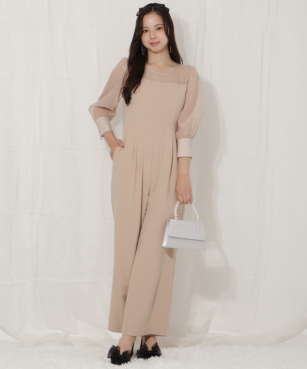 ビスチェ付きオールインワン