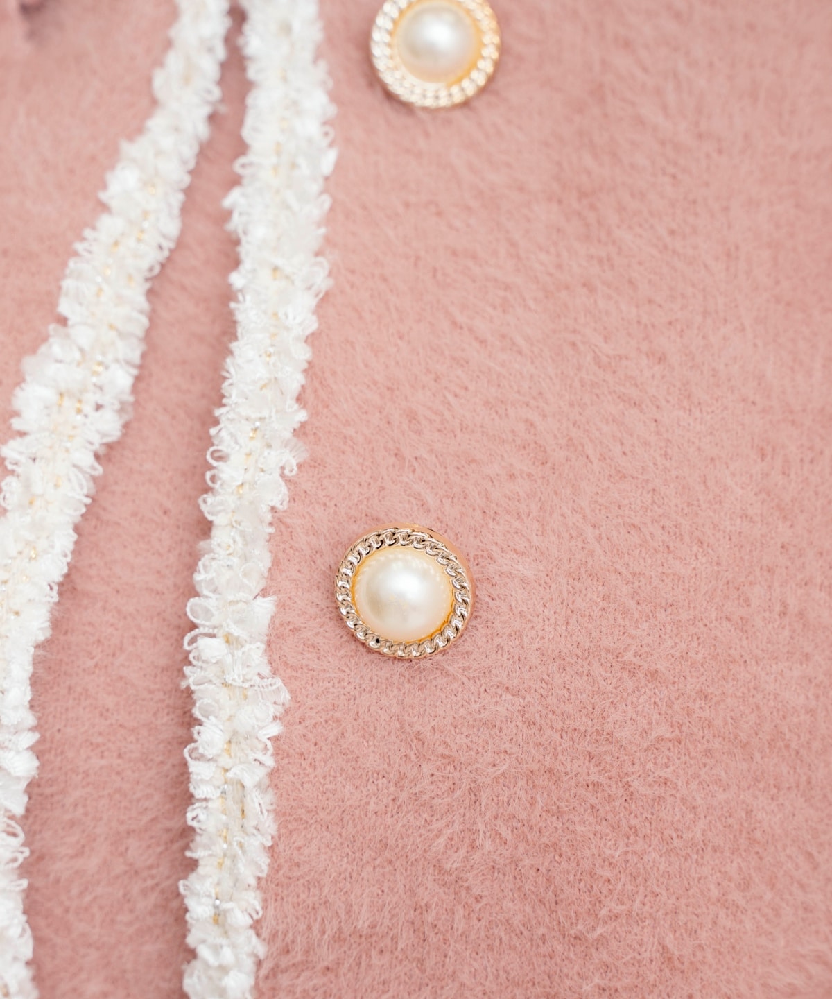 ブレード付きフェザーヤーンジャケット×ワンピース