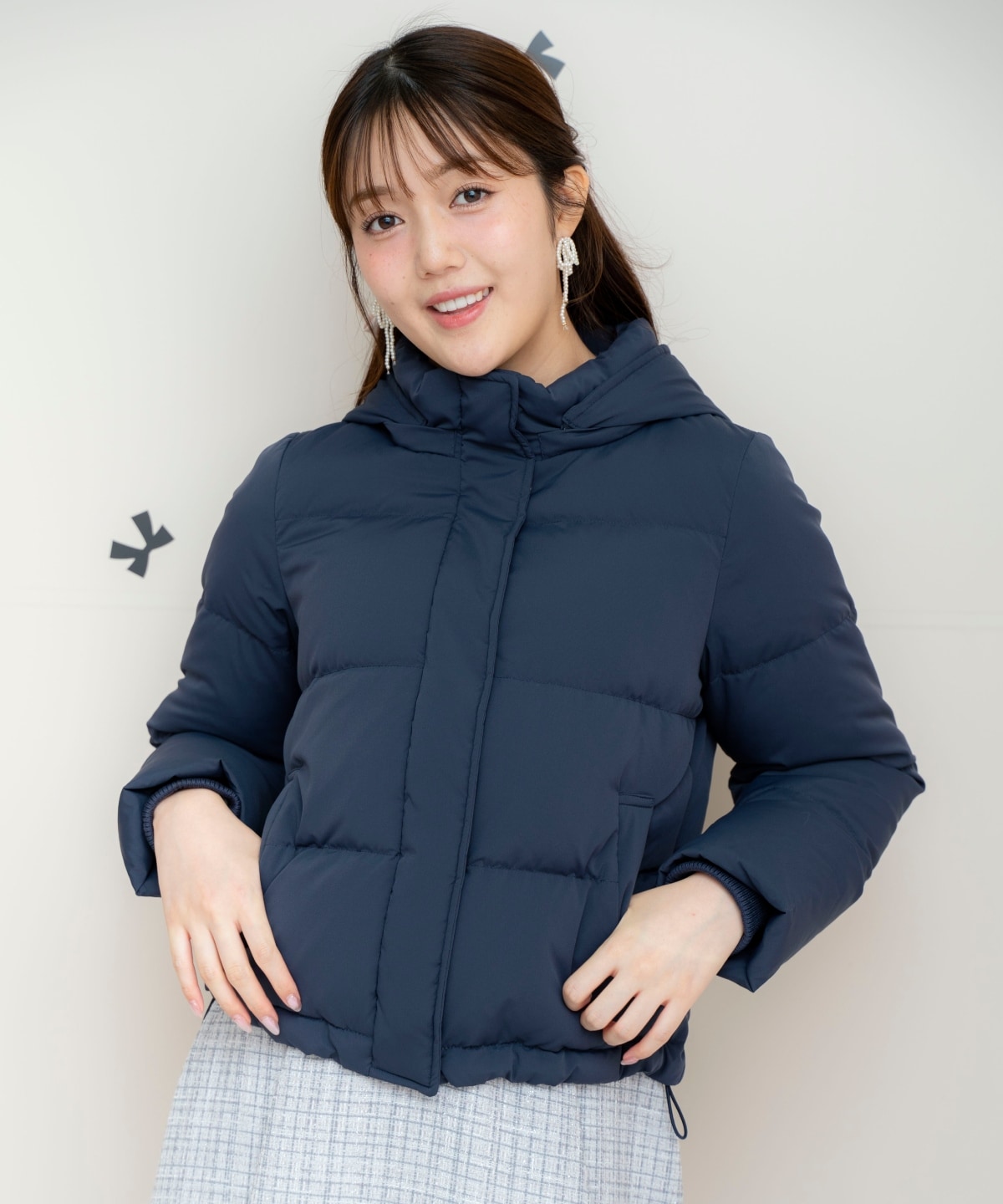 FOXファー付きショートダウン