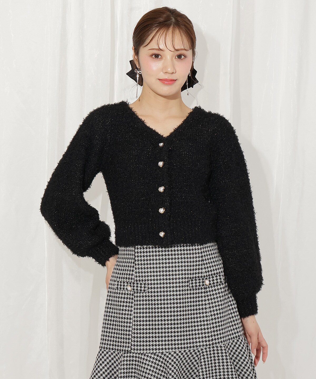 テディヤーンニットカーディガン