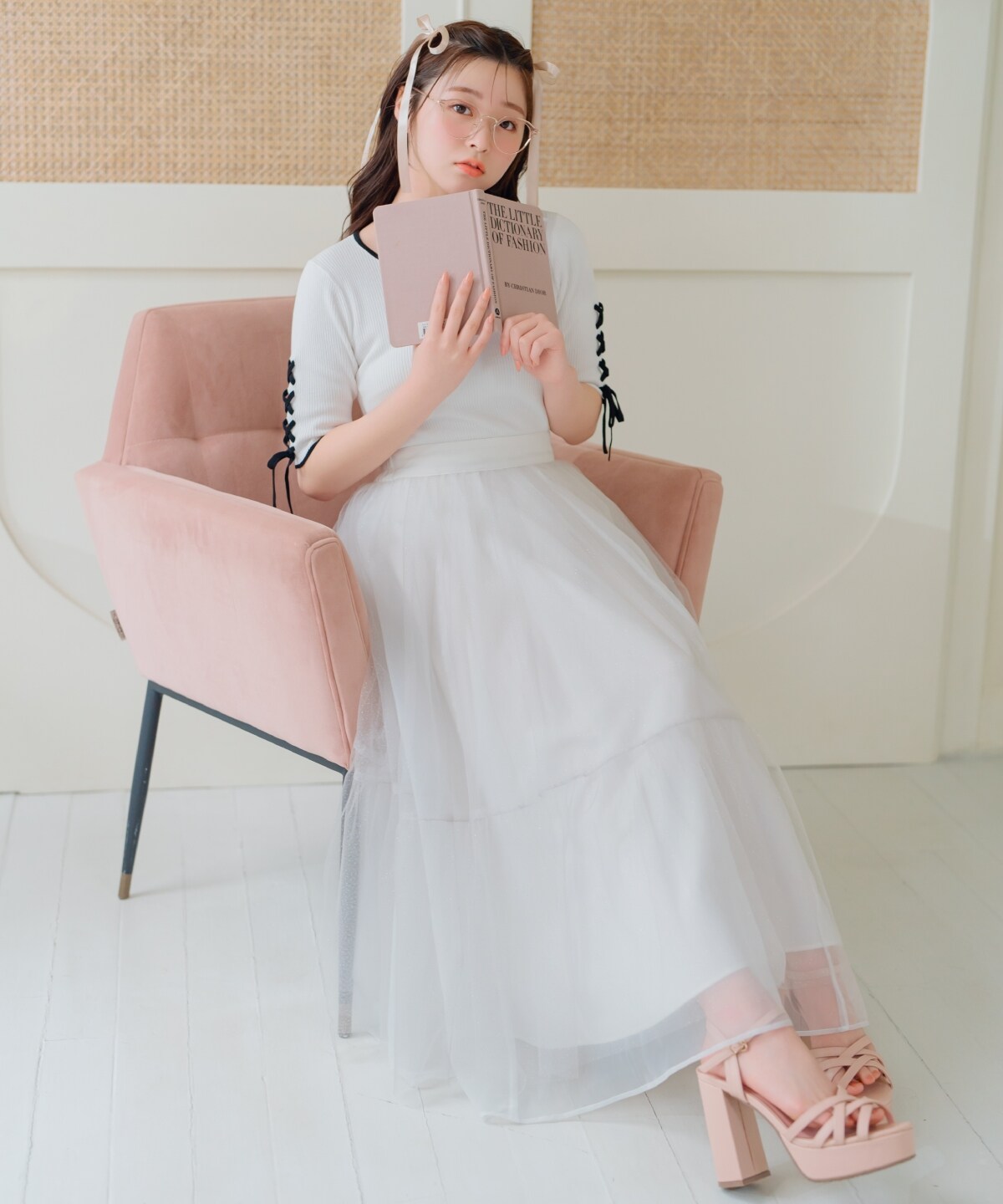 ラメチュールティアードスカート