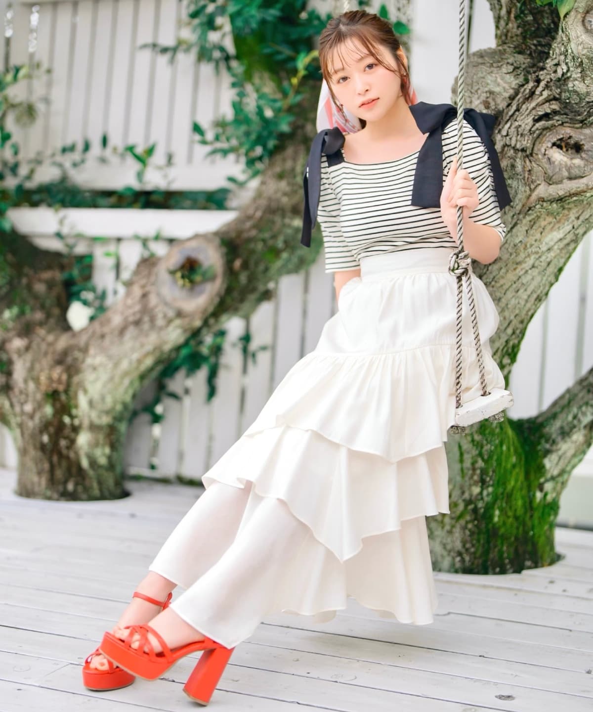 ランダムティアードスカート