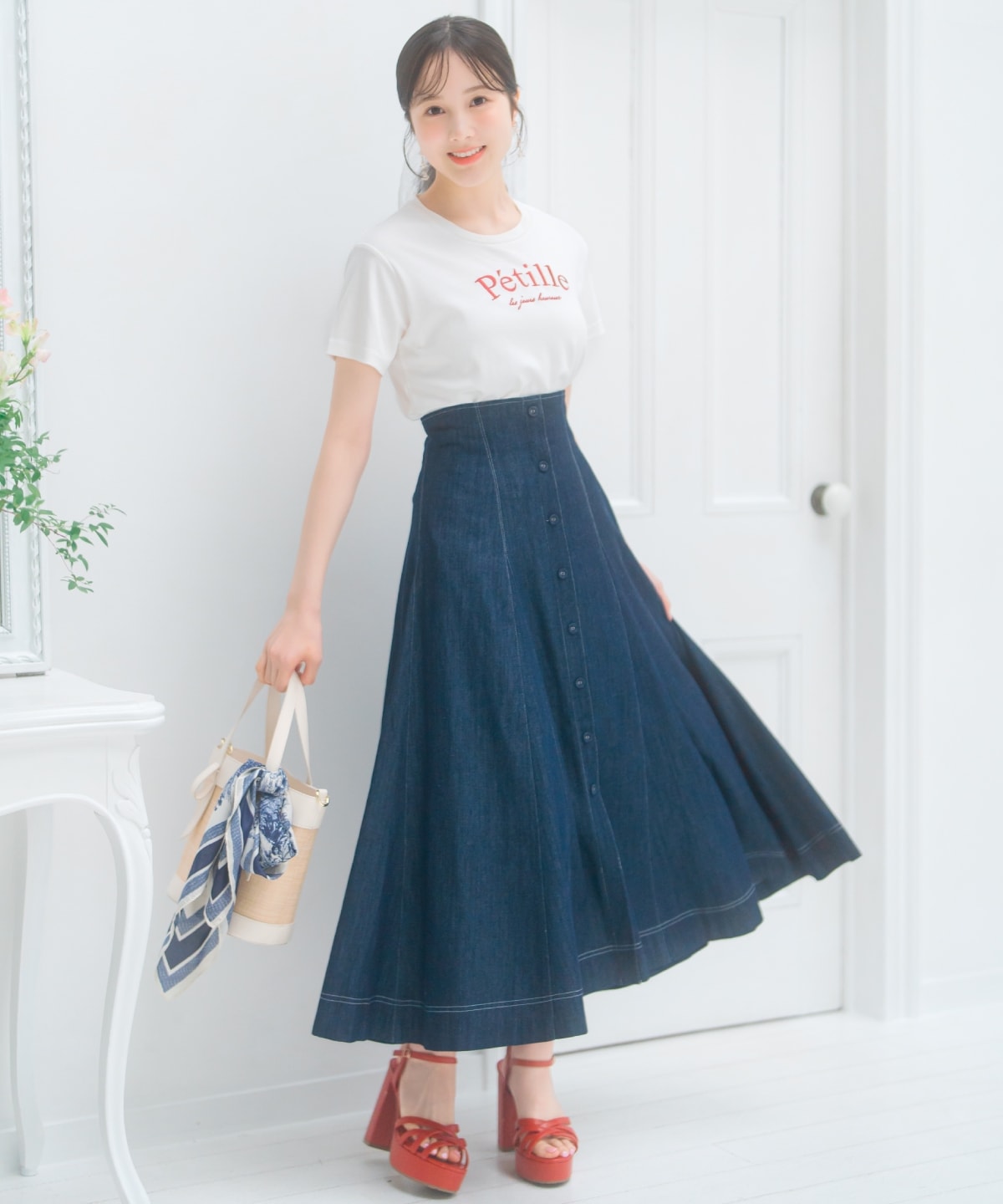 PetilleクルーネックTシャツ