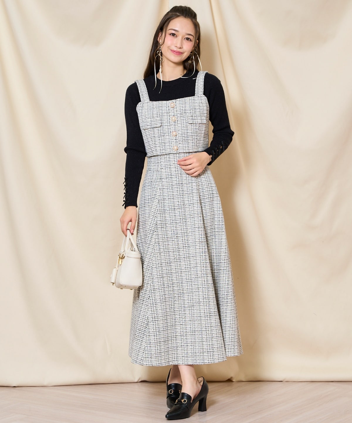 【ツイードセットアップシリーズ】ツイードビスチェ