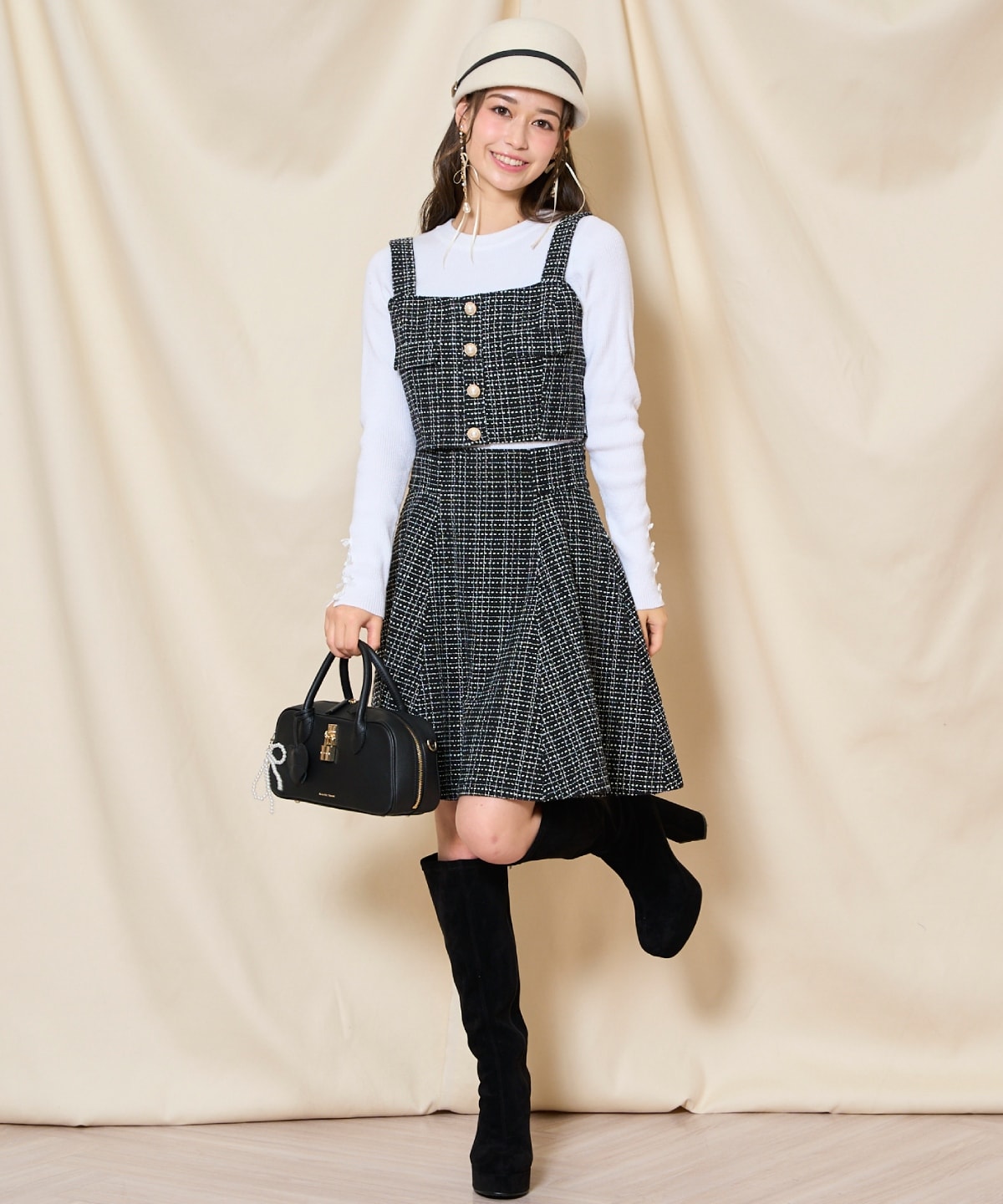 【ツイードセットアップシリーズ】ツイードビスチェ