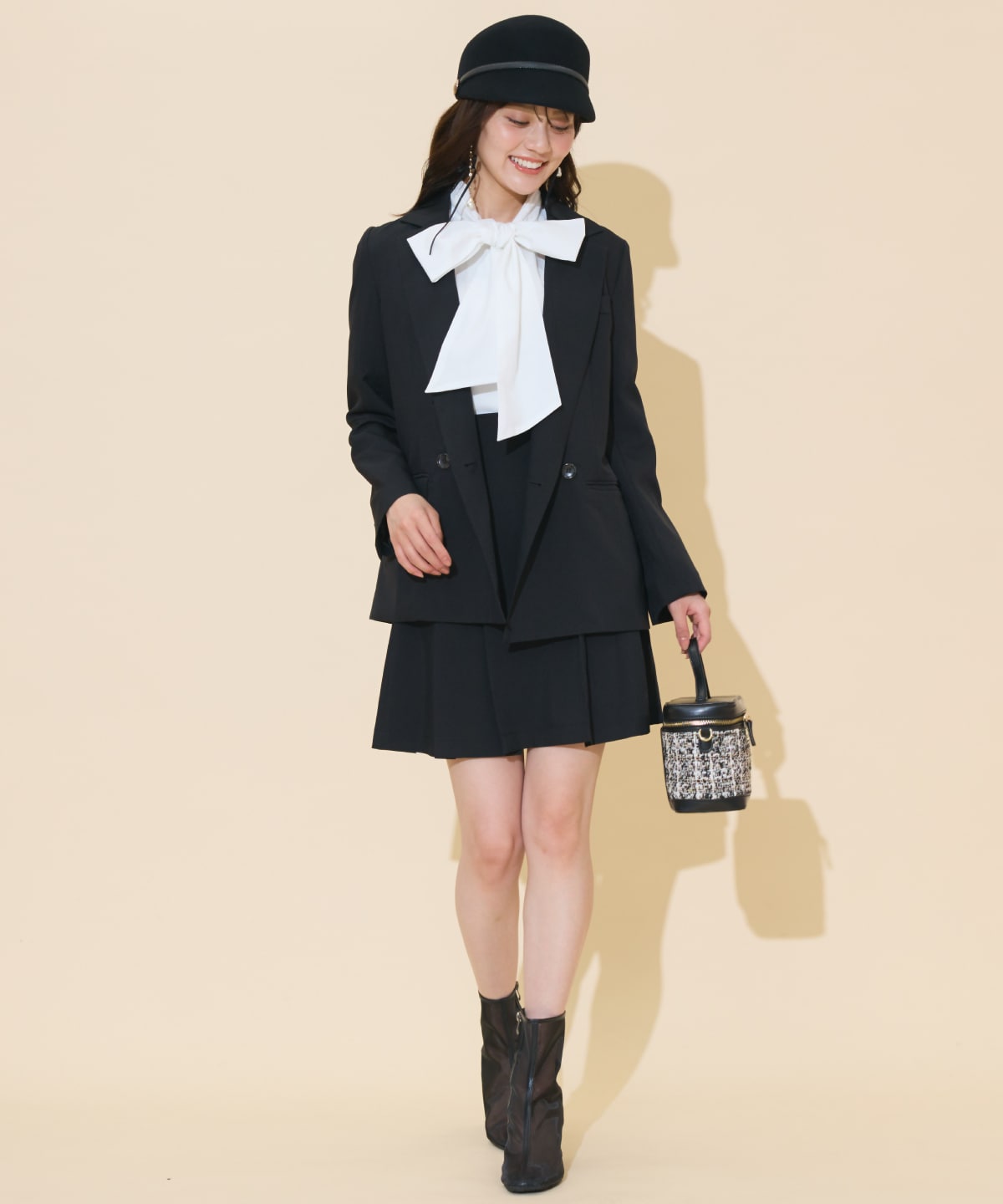 ハイウエストプリーツミニスカート