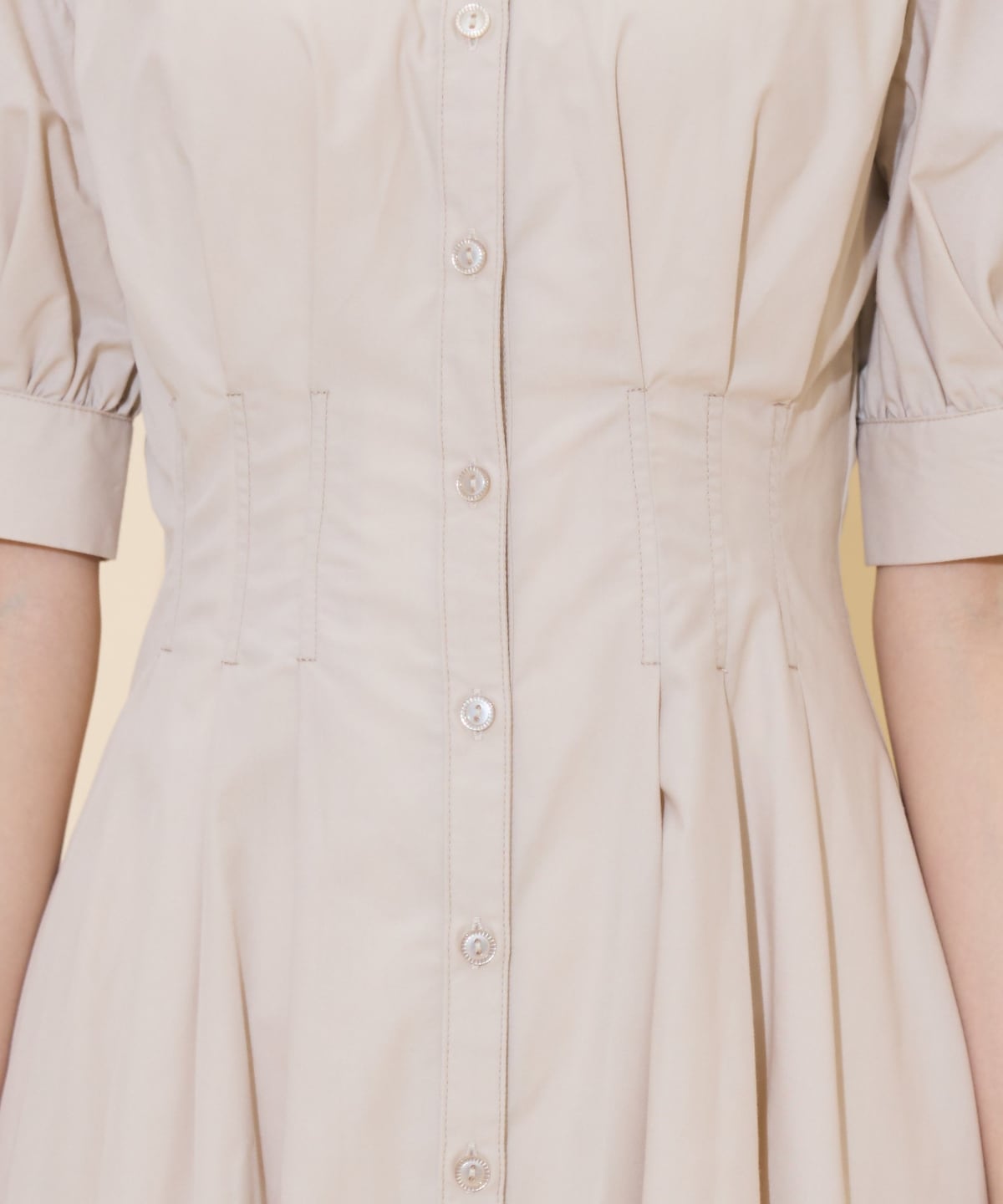 ビスチェレイヤードタックシャツワンピース