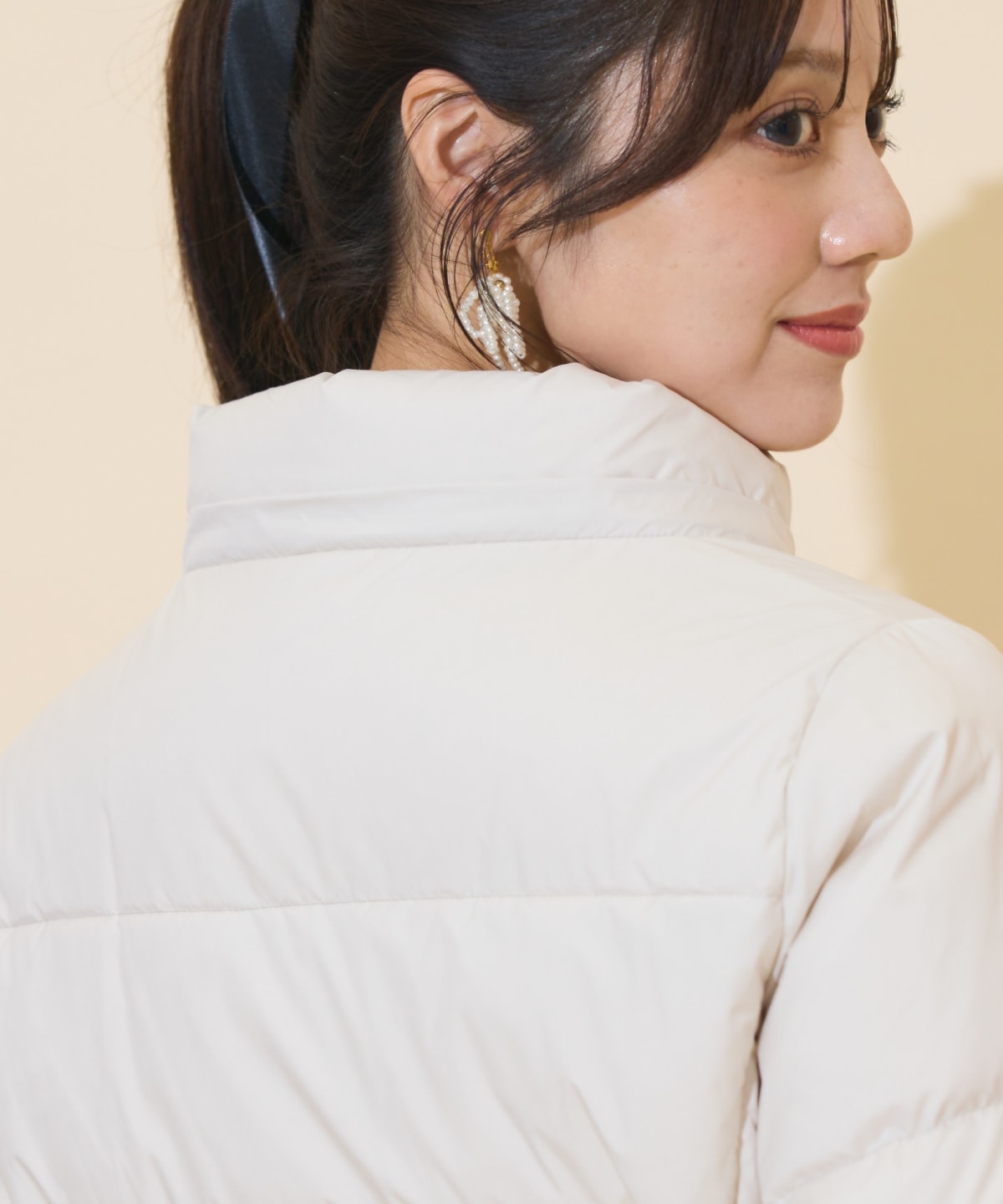 ファー付きショートダウン