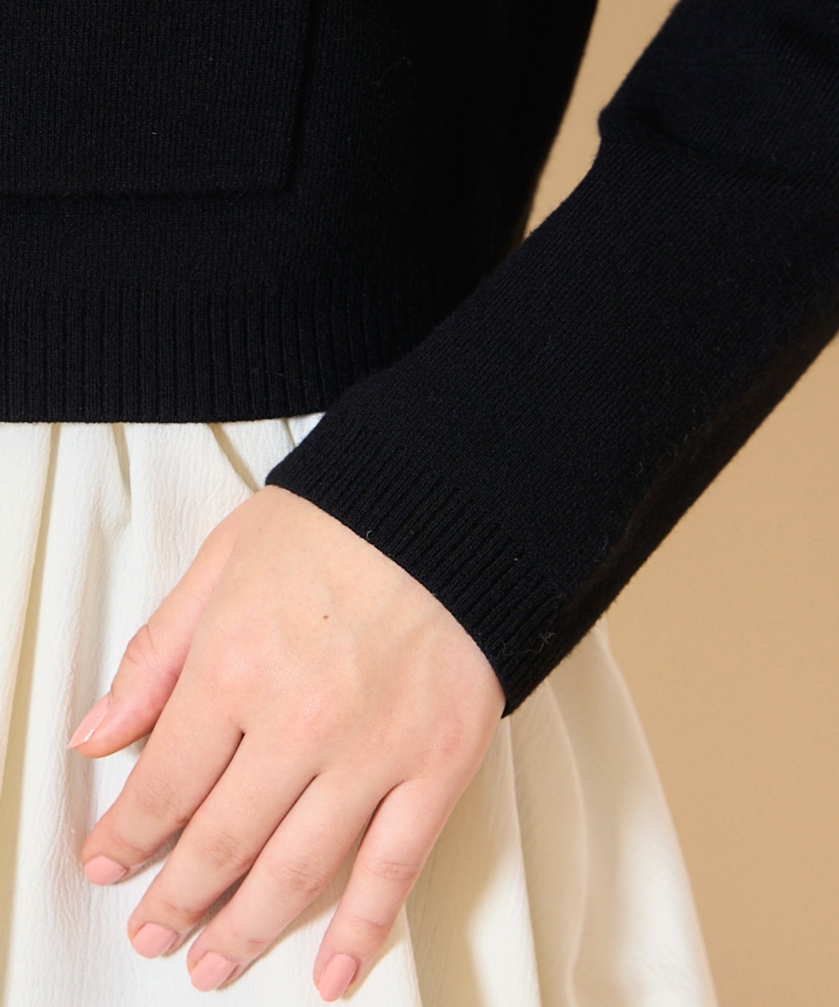 タックスリーブニットカーディガン
