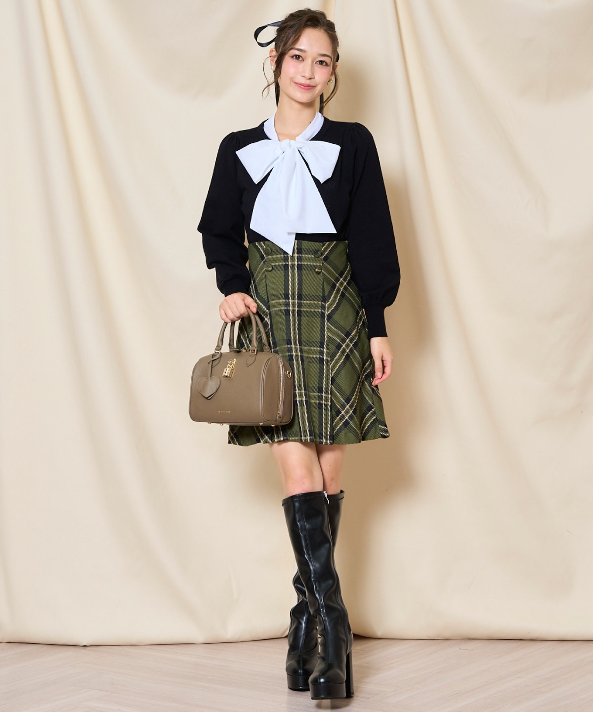 リボンドッキングプルオーバー