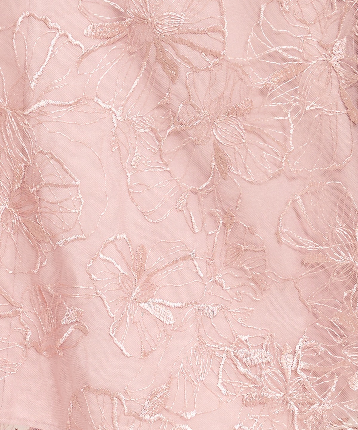 パイピングライン刺繍ワンピース