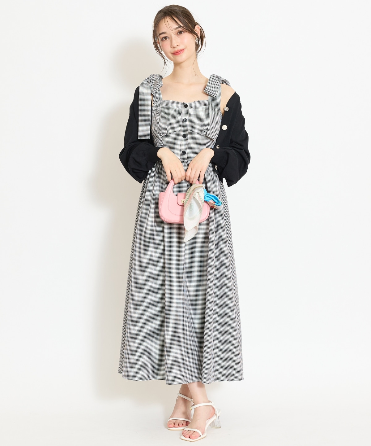 【4/24(fri)10時予約開始】リボンショルダーギャザーワンピース