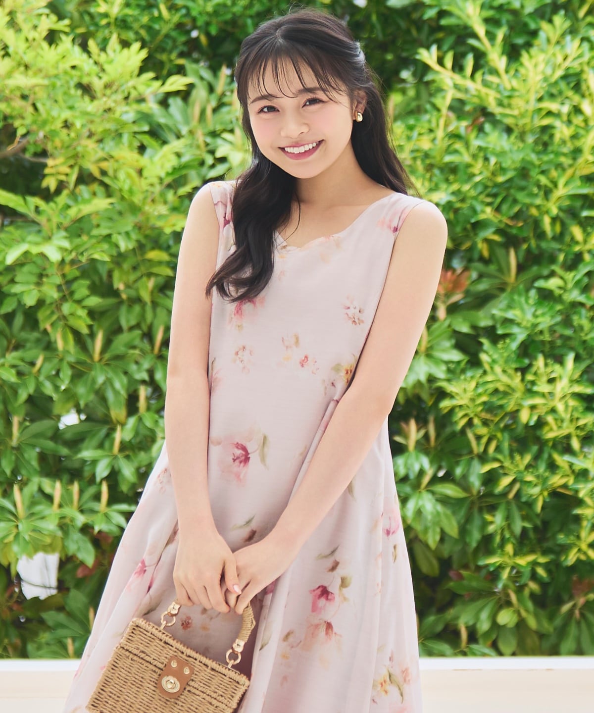 【6/11(thu)10時発売】ウォーターフラワープリントリバーシブルワンピース