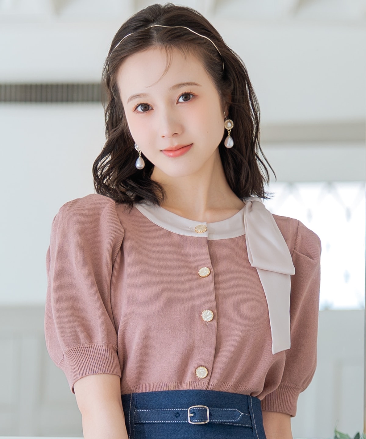 【2/27(fri)発売】リボンパフカーディガン