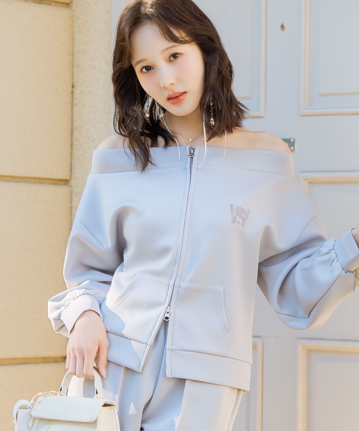 【3/12(thu)10時発売】ダブルZIPオフショルスウェットトップス