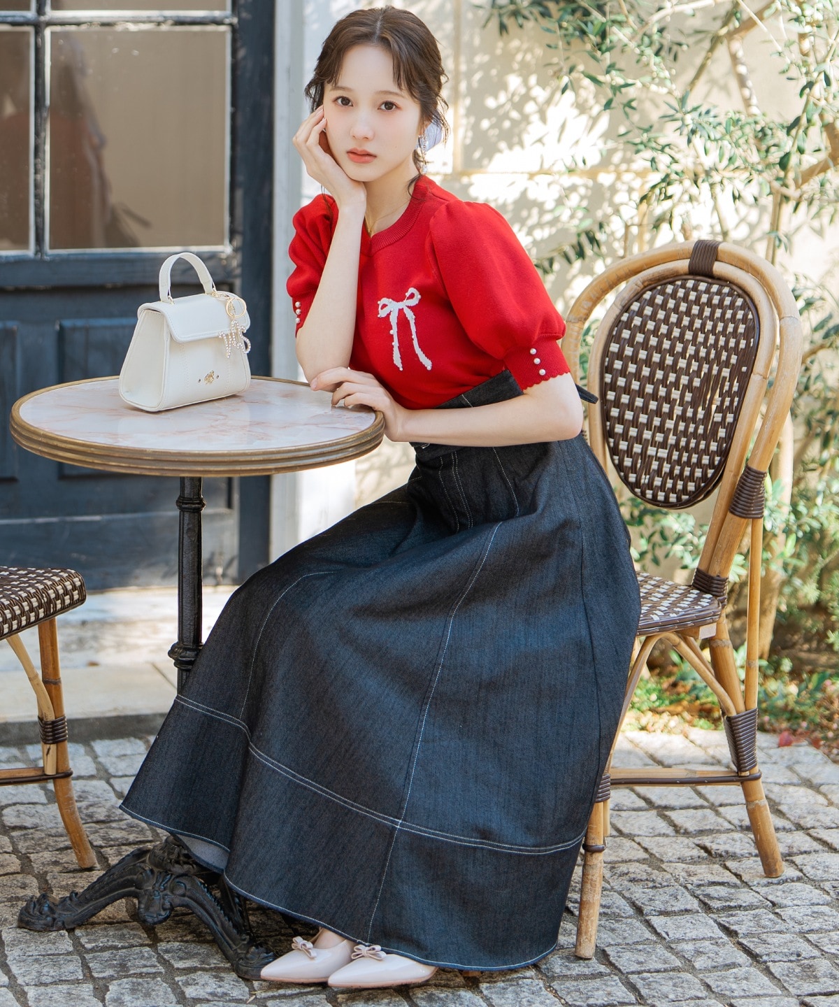 【2/27(fri)発売】リボンジャガードパフニット