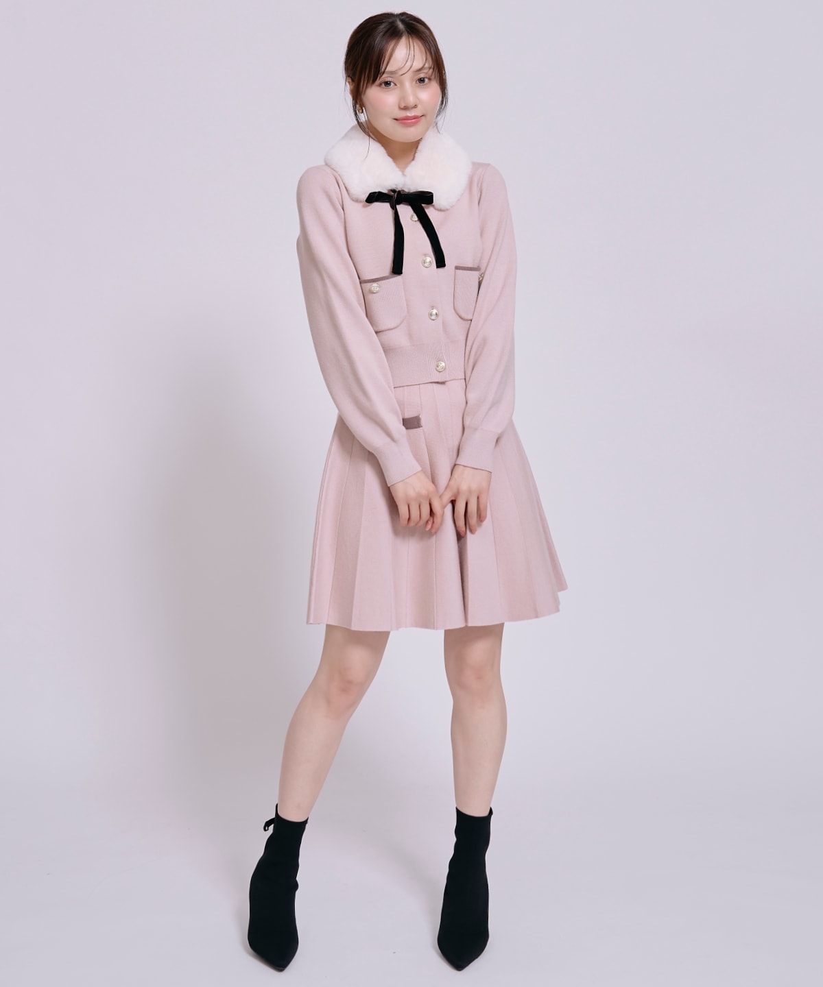 【10/9(fri)20時発売】ポケットデザインプリーツニットスカート