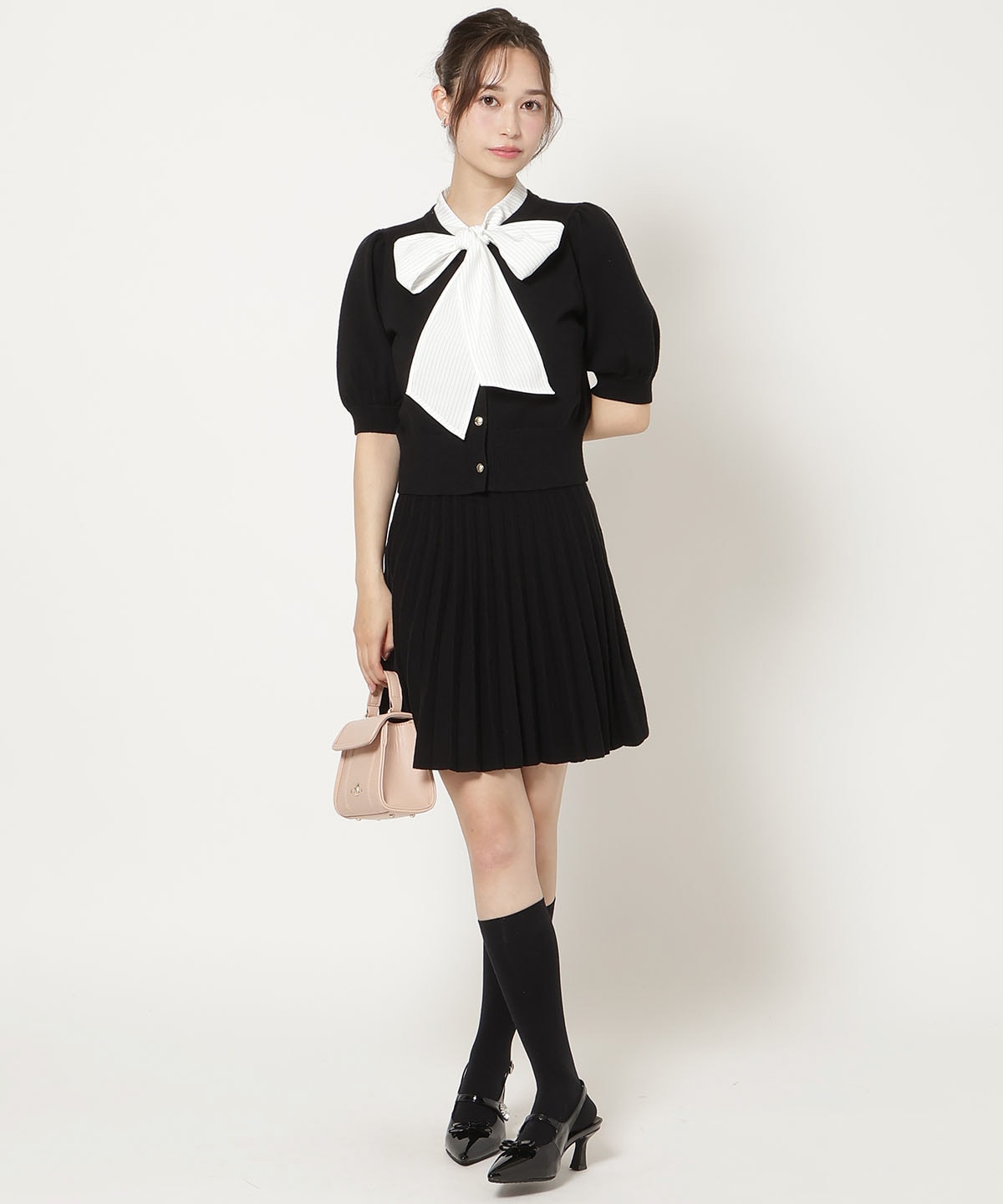 【9/10(thu)10時発売】リボンタイドッキングパフニット