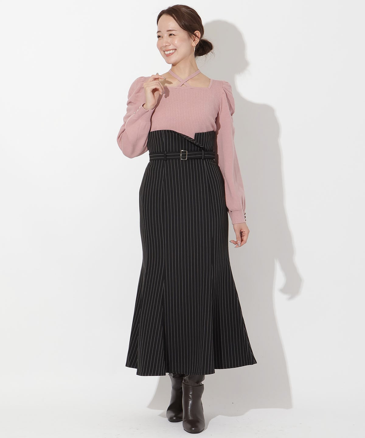 ウエスト折り返しマーメイドスカート