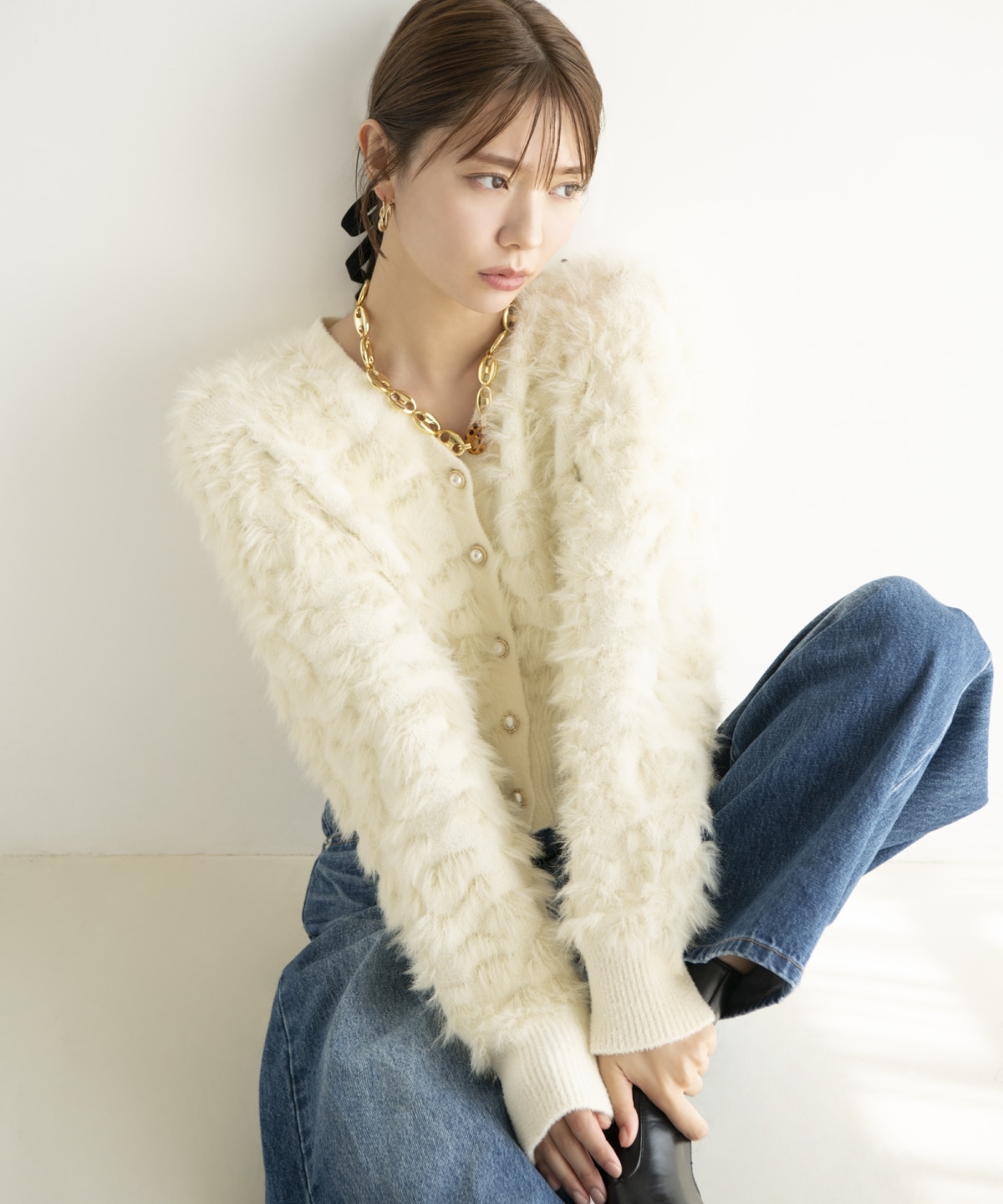 デニムバギーパンツ