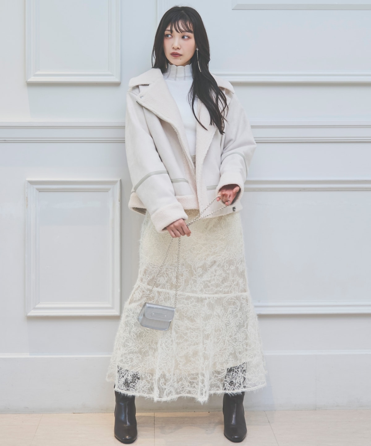 へアリーレースマーメイドスカート