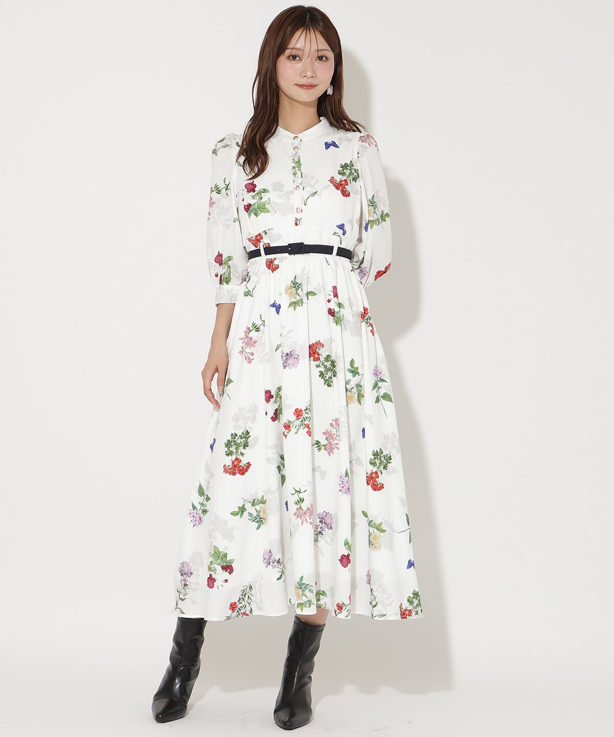 703.【ブライス ワンピース】花柄のクラシカルワンピース ※ 703.【ブライス ワンピース】花柄のクラシカルワンピース ※