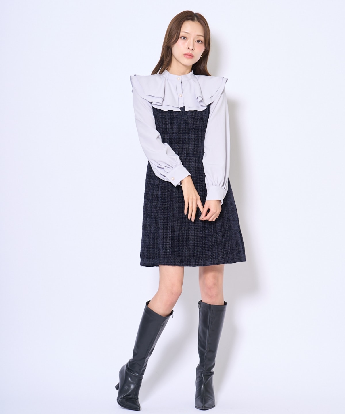 ボウタイミニワンピース