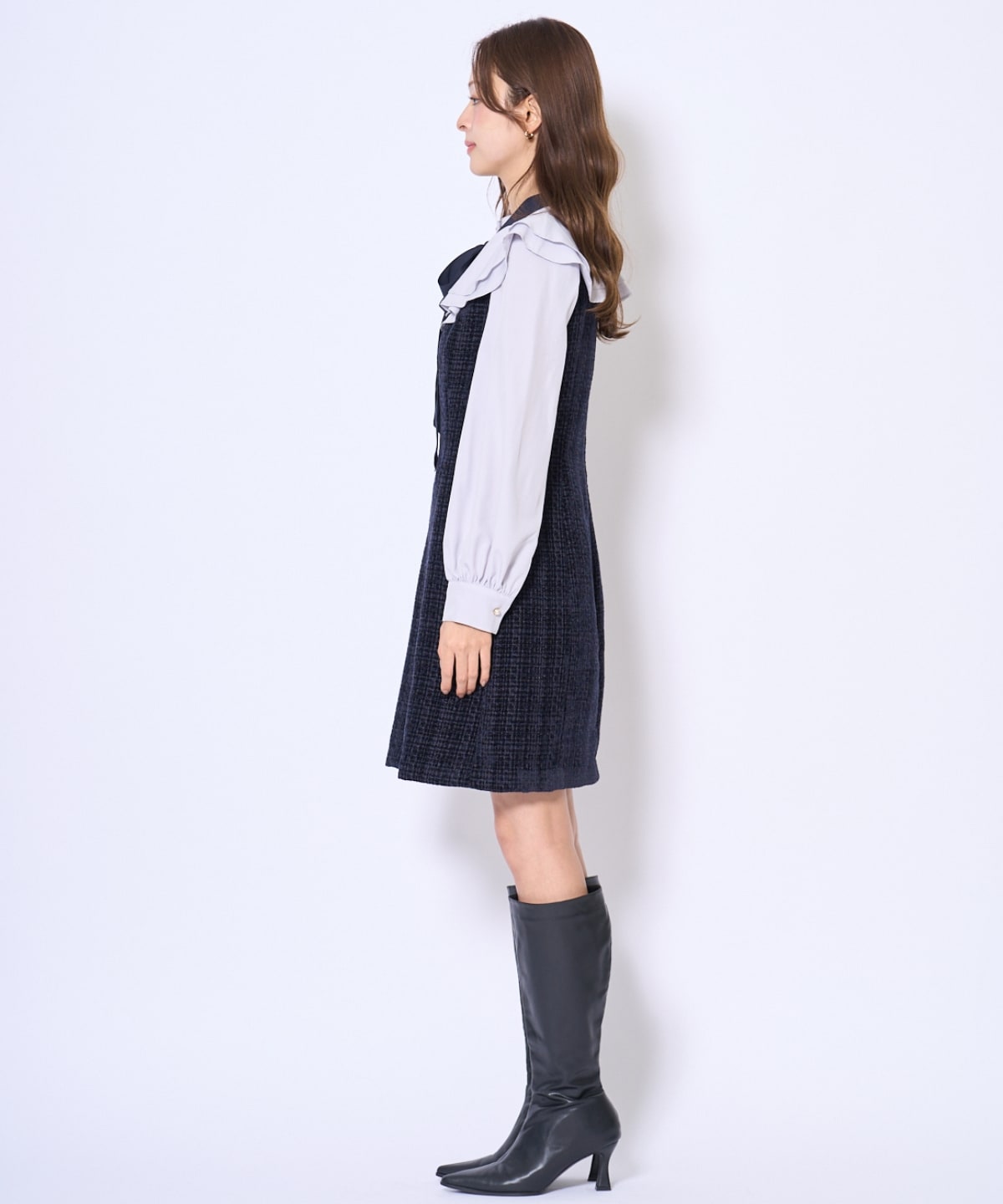 ボウタイミニワンピース