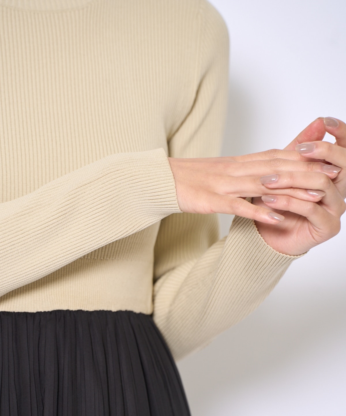 消しプリーツドッキングワンピース