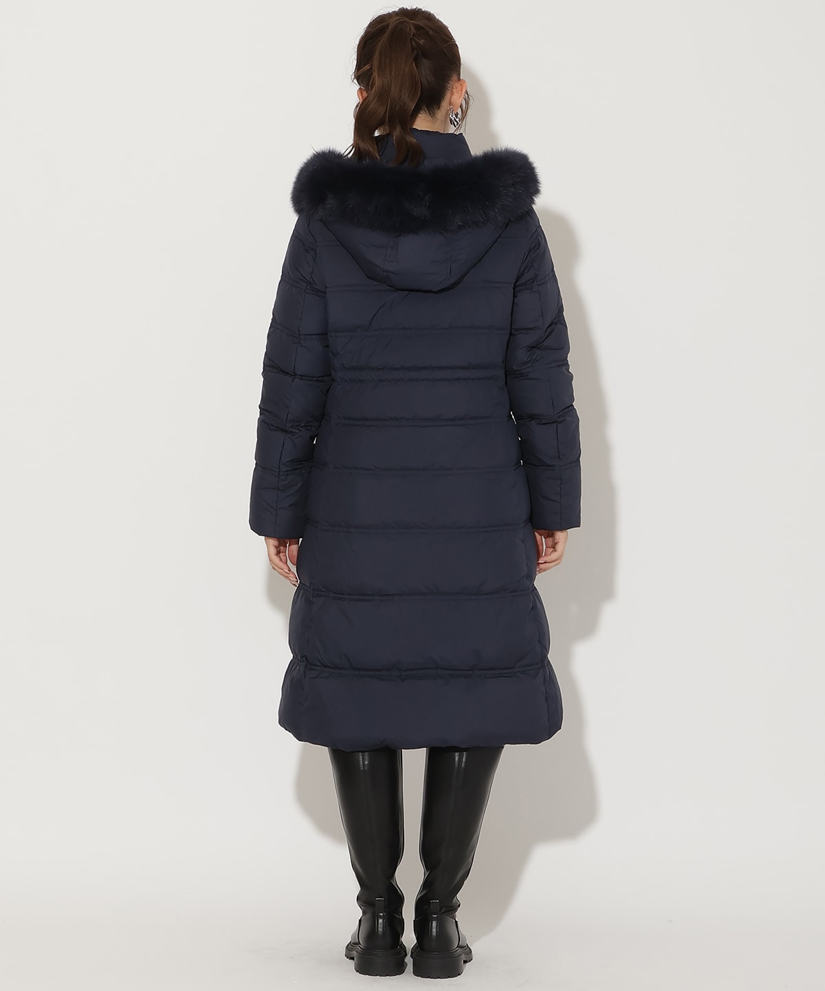 FOXファー付きミドルロングダウン