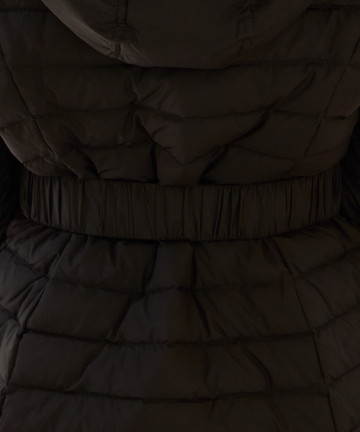 ベルト付きFOXファーミドル丈ダウン