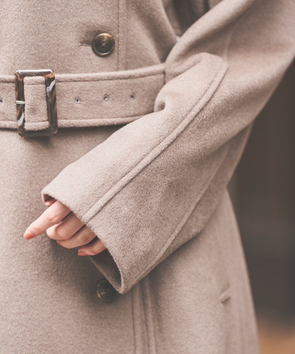 ウールビーバーロングコート