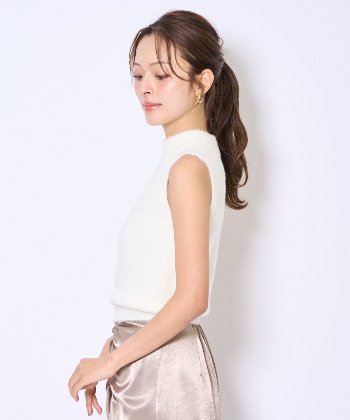 ラメフェザーニットアンサンブル