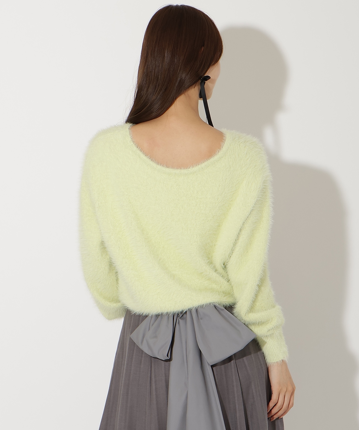 前後２WAYシャギーニットプルオーバー