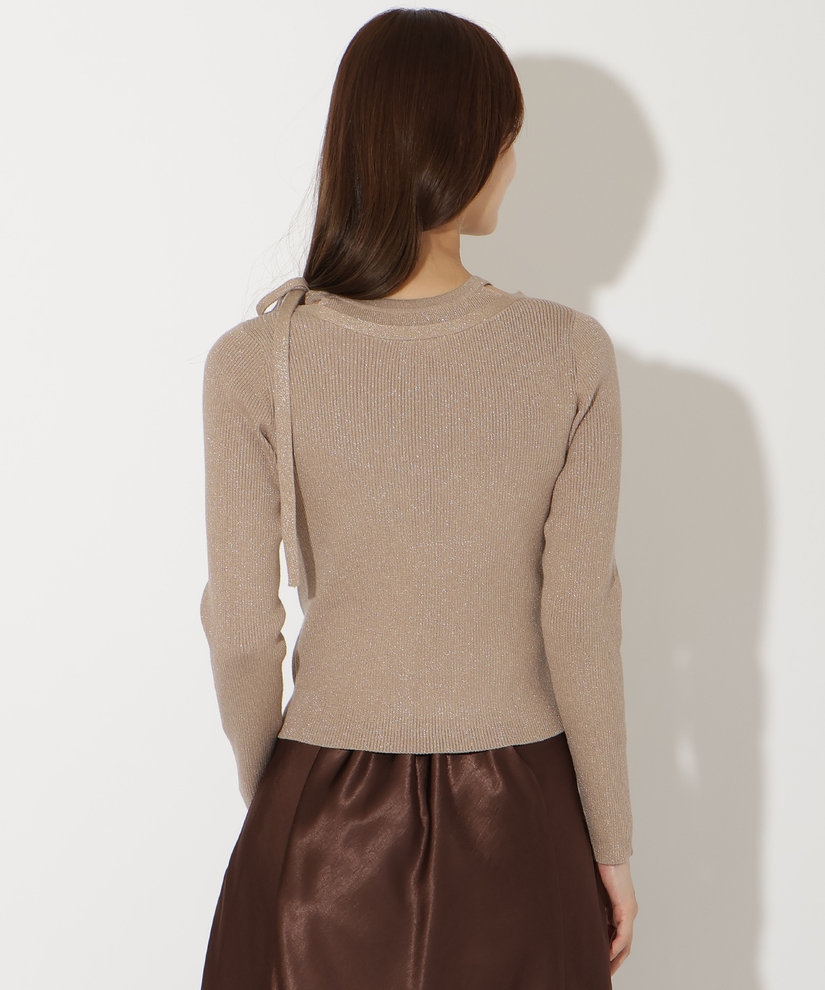 ホルタードッキングカーディガン風プルオーバー