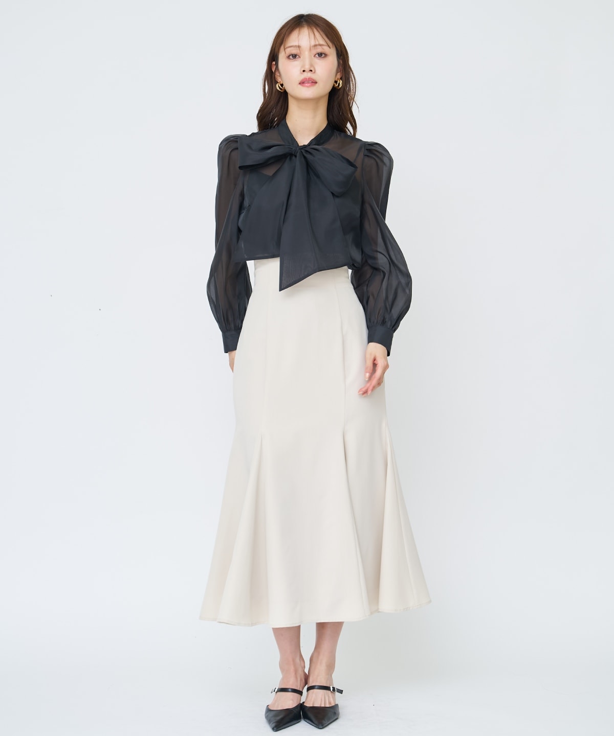 【先行予約受付中】シアーボウタイブラウス