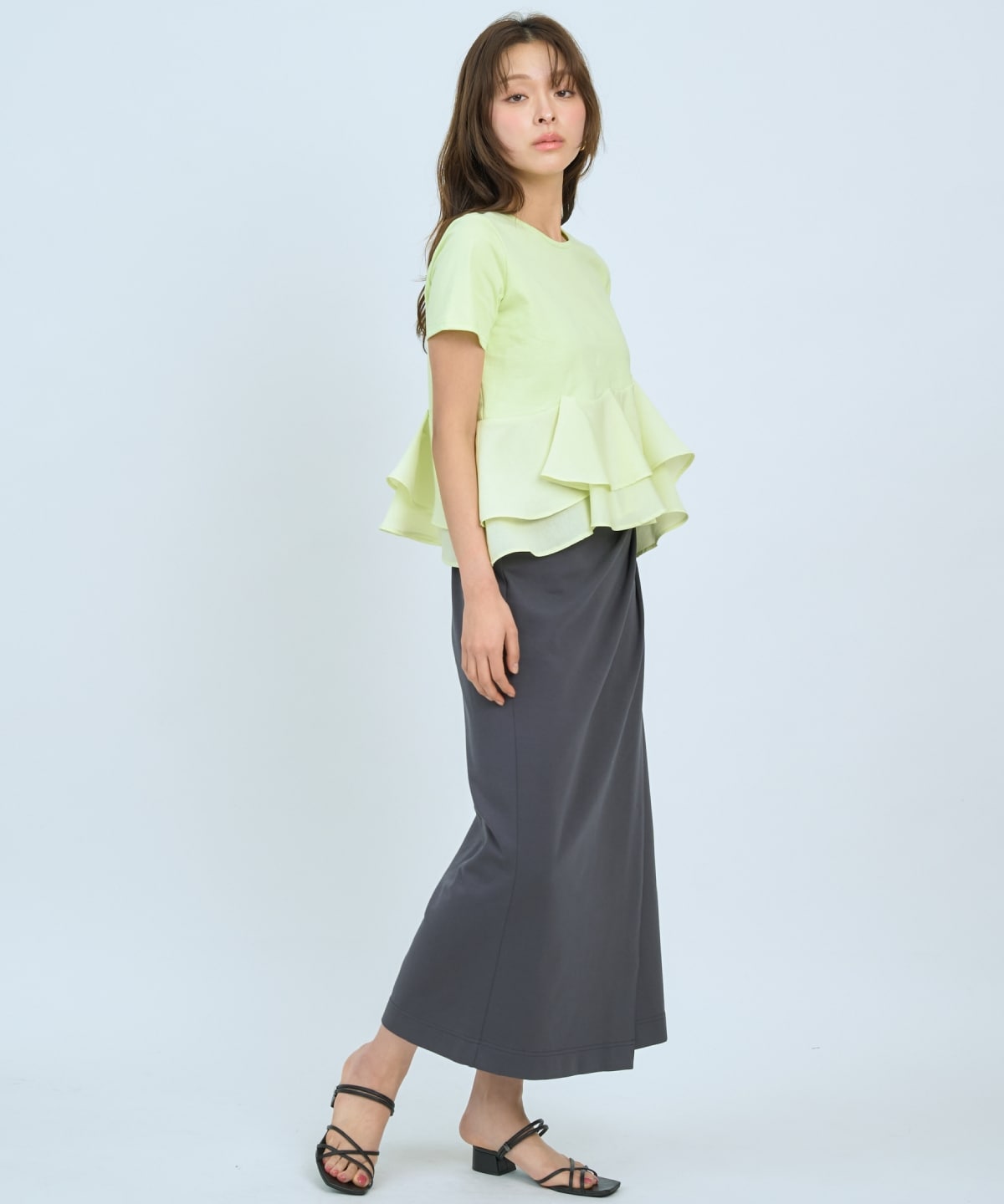 【先行予約受付中】ハイストレッチタックストレートスカート