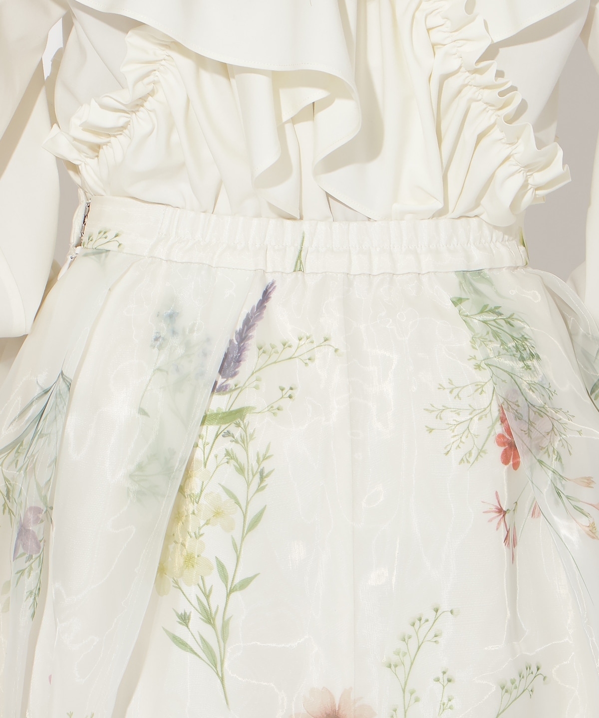 【先行予約受付中】フラワーオーガンジーフレアスカート